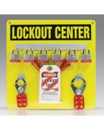 6 Padlock Lockout Center - Combo Kit - 14" x 14" 