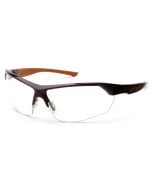 Carhartt Braswell CHB1110DT Safety Glasses - Black Frame - Clear Anti-Fog Lens