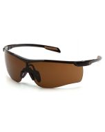 Carhartt Cayce CHB918ST Safety Glasses - Sandstone Bronze Anti-Fog Lens - Black Frame 