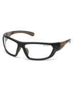 Carhartt CHB210DT Carbondale Safety Glasses - Black/Tan Frame - Clear Anti-Fog Lens
