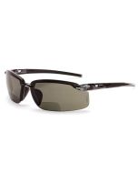 Crossfire 29414 ES5 Polarized Bifocal Safety Glasses - Smoke Lens - Crystal Black frame - 2.5+ Mag