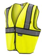 DEWALT DSV221 Class 2 Contrasting Trim Economy Mesh Safety Vest Hi Vis Lime / Yellow
