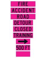 Dicke FPO48PNK Pink Overlay for 48" Super Bright Reflective Sign