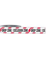 Drop Zone / Exclusion Zone Barricade Tape - 3" x 1,000