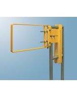 Fabenco A71-16PC Self Closing Safety Gate A36 Carbon Steel with Safety Yellow Powder Coat, Fits 17-18.5’’ Opening 