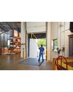 Fabenco DG14-96PC Loading Dock Safety Gate with Vertical Lift - Carbon Steel with Yellow Powder Coat- 8 Ft