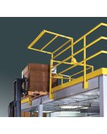 Fabenco MZ14-113PC Pivoting Mezzanine Safety Gate - Carbon Steel with Safety Yellow Powder Coat - Fits 113" Opening