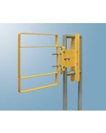 Fabenco XL71-16PC Extended Coverage Self Closing Safety Gate - Carbon Steel with Yellow Powder Coat - Fits 17-18.5" Opening 