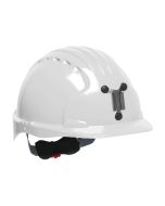 JSP Evolution 6151 Deluxe Mining Helmet Cap Style - 6 Pt Ratchet Suspension - White - (CLOSEOUT)