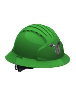 JSP Evolution 6161 Deluxe Mining Helmet Full Brim Style - 6 Pt Ratchet Suspension - Green - (CLOSEOUT)