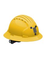JSP Evolution 6161 Deluxe Mining Helmet Full Brim Style - 6 Pt Ratchet Suspension - Yellow - (CLOSEOUT)