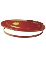 Justrite 26750 Drum Cover with Fusible Link for 55 gallon drum, self-close, steel, Red