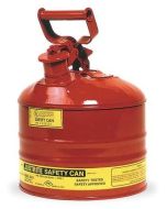Justrite 7125100 Type 1 Safety Can, 2-1/2 Gal, Red