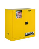 Justrite Flammable Safety Cabinet - 893000 - 30 Gal. - Manual Close Doors - Yellow