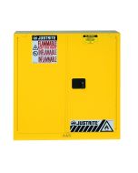 Justrite Flammable Safety Cabinet - 893020 - 30 Gallons - Self-Close Doors - Yellow