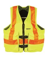 Kent 150800 Hi-Vis Yellow Mesh Deluxe Life Vest, ANSI Class II
