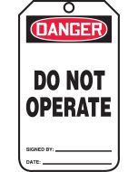 OSHA Danger Safety Tag: Do Not Operate - 25 Pack