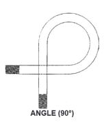 PIC CPS4-ANGLE Syphon, Angle 1/4" NPT, Sch. 80  Iron, Pigtail