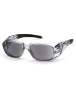 Pyramex Emerge Plus SG9820R20 Full Reader Safety Glasses Gray Frame Gray Lens +2.0 Magnification