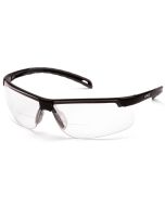 Pyramex Ever-Lite SB8610R30TM Reader Safety Glasses - Black Frame - Clear H2MAX Anti-Fog +3.0 Reader Lens