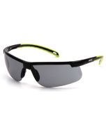 Pyramex Ever-Lite SBL8620DTM Safety Glasses - Black / Lime Frame - Gray H2MAX Anti-Fog Lens
