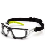 Pyramex Fyxate SBL10210STMFP Safety Glasses - Clear / Lime Temples - Clear H2MAX Anti-Fog Lens