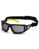 Pyramex Fyxate SBL10220STMFP Safety Glasses - Gray / Lime Temples - Gray H2MAX Anti-Fog Lens