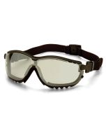 Pyramex GB1880ST V2G Safety Goggles/Glasses - Black Frame - Indoor/Outdoor Mirror Anti-Fog Lens 