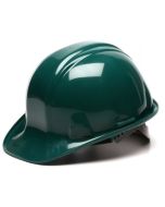 Pyramex HP16135 SL Series Hard Hat - Cap Style - Standard Shell 6 Pt Ratchet Suspension - Green