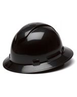 Pyramex HP54111 Ridgeline Hard Hat - Full Brim - 4Pt Ratchet Suspension - Black