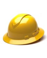 Pyramex HP54130V Ridgeline Vented Hard Hat - Full Brim - 4Pt Ratchet Suspension - Yellow