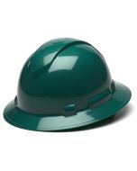 Pyramex HP54135 Ridgeline Hard Hat - Full Brim - 4Pt Ratchet Suspension - Green