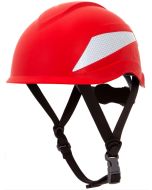 Pyramex HP76120 Ridgeline XR7 Type I Safety Helmet - 6 Pt. Ratchet - Integrated Chin Strap - Red
