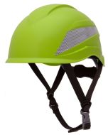 Pyramex HP76131 Ridgeline XR7 Type I Safety Helmet - 6 Pt. Ratchet - Integrated Chin Strap - Hi-Vis Lime