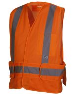 Pyramex RCA2520SE Hi Vis Orange Safety Vest - Non FR Self Extinguishing - Breakaway - X Back - Type R - Class 2