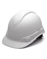 Pyramex Ridgeline HP44116 White Graphite Pattern Hard Hat - Cap Style - 4 Pt Ratchet Suspension