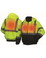 Pyramex RJ3110H Hi Vis Yellow Heated Bomber Safety Jacket - Type R - Class 3