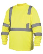 Pyramex RLTS3110 Hi Vis Yellow Long Sleeve Safety Shirt - Typer R - Class 3