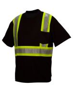 Pyramex RTS2311 Hi Vis Black Short Sleeve T-Shirt - Type O - Class 1