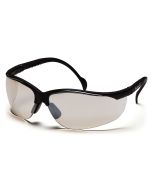 Pyramex SB1880ST Venture II Safety Glasses - Black Frame - Indoor/Outdoor Mirror Anti-Fog Lens