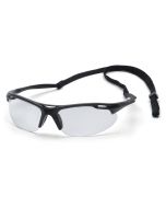 Pyramex SB4510DP Avanté Safety Glasses - Black Frame - Clear Lens with Cord - (CLOSEOUT)