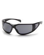 Pyramex SB5120DT Exeter Safety Glasses - Glossy Black Frame - Gray Anti-Fog Lens  