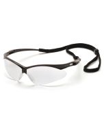 Pyramex SB6310STP PMXTREME Safety Glasses - Black Frame - Clear Anti-Fog Lens with Cord