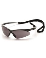 Pyramex SB6320STP PMXTREME Safety Glasses - Black Frame - Gray Anti-Fog Lens with Cord