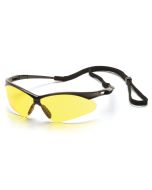 Pyramex SB6330SP PMXTREME Safety Glasses - Black Frame - Amber Lens with Cord