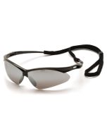 Pyramex SB6370SP PMXTREME Safety Glasses - Black Frame - Silver Mirror Lens with Cord