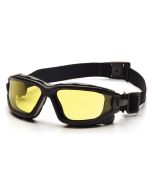 Pyramex SB7030SDT I-Force Safety Glasses - Black Frame - Amber Anti-Fog Lens