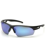 Pyramex SB8165D Ionix Safety Glasses - Black Frame - Ice Blue Mirror Lens - (CLOSEOUT)