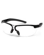 Pyramex SB9210ST Flex-Zone Safety Glasses - Black Frame - Clear Anti-Fog Lens - (CLOSEOUT)