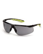 Pyramex SBL10520D Flex-Lyte Safety Glasses - Black/Lime Frame - Gray Lens 